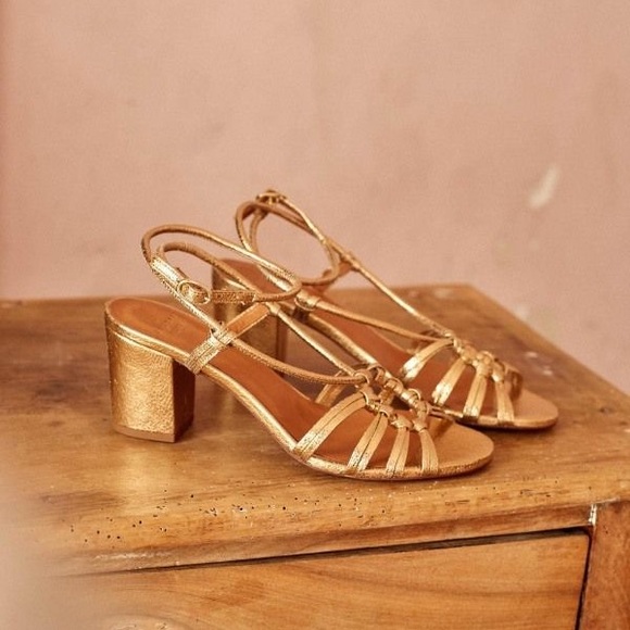 sezane gloria sandals gold